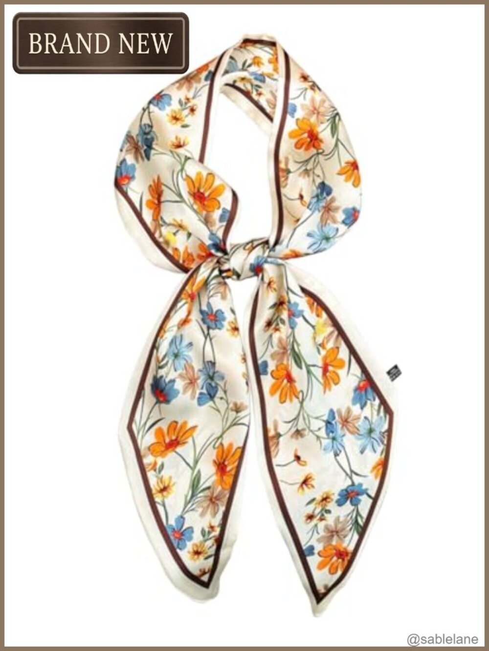 Silky Satin Neck Scarf, 59" Long Square Headscarf for Hair & Bag
